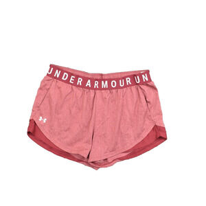Under Armour Women's Size 2X Athletic Shorts Loose Gym Run Red Polyester